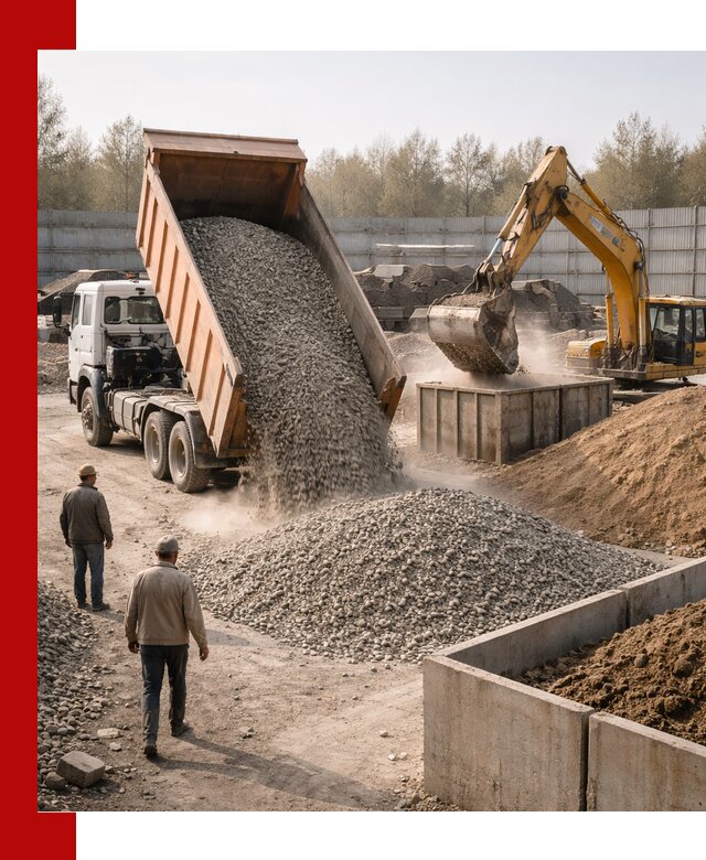 Доставка нерудных материалов с погрузкой и разгрузкой в Ирбите