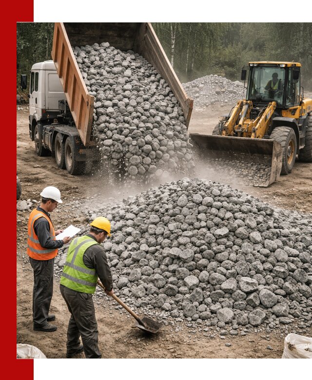 Гранитный щебень фракция 70-150 доставка в Ирбите