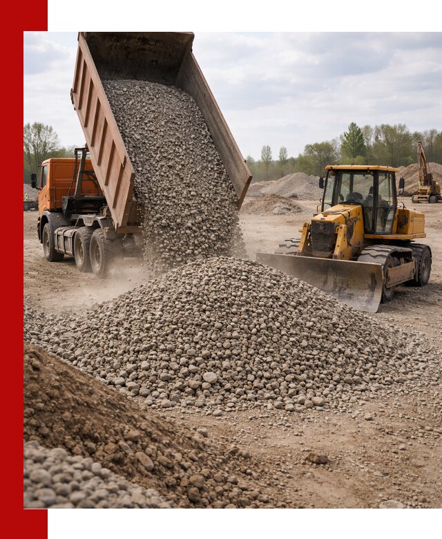 Доставка гравийного щебня фракции 40-70 в Ирбите