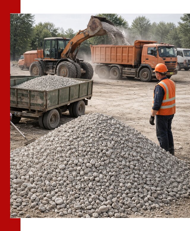 Доставка известнякового щебня фракция 20–40 в Ирбите