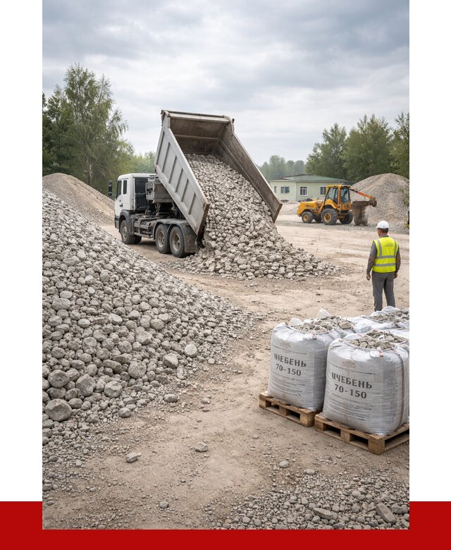 Известняковый щебень фракция 70-150 в Ирбите от 1374 р. | ПРОНЕРУДРбт