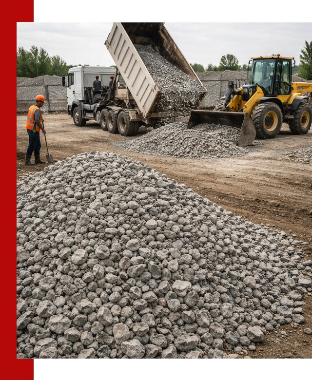 Доставка бетонного щебня фракции 40-70 в Ирбите