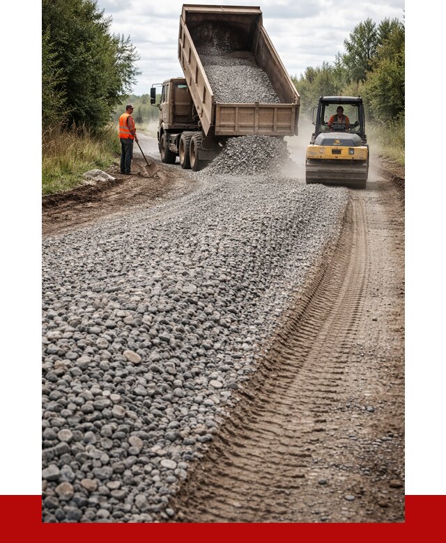 Щебень для отсыпки дороги в Ирбите от 2968 р. ПРОНЕРУДРбт