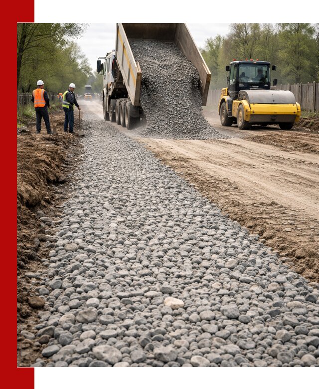 Доставка щебня для отсыпки дорог в Ирбите высокого качества