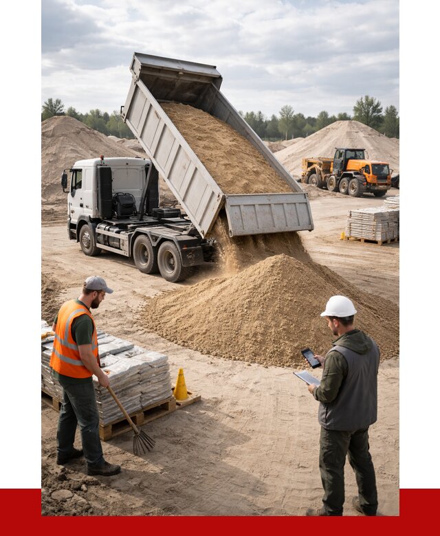Карьерный песок с доставкой в Ирбите от 3957 р. ПРОНЕРУДРбт