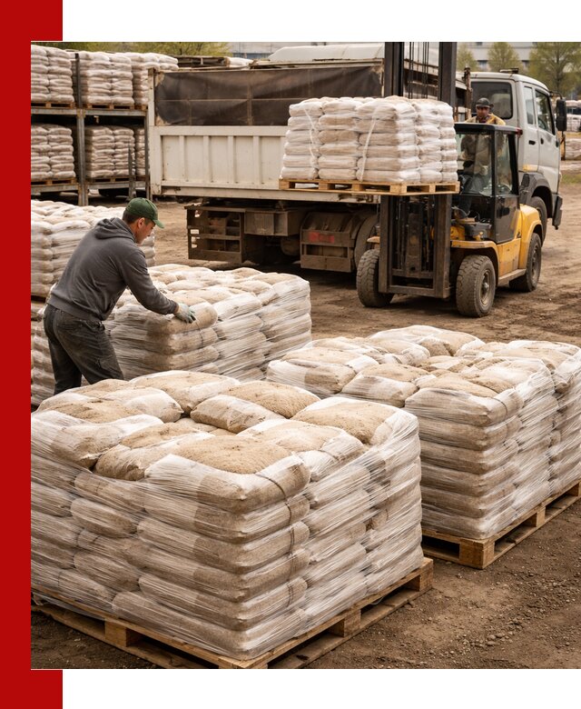 Карьерный песок в мешках с доставкой в Ирбите