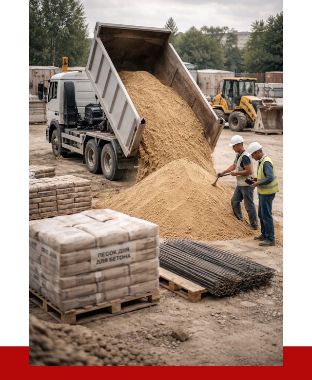 Песок для бетона в Ирбите от 2748 р. с доставкой, ПРОНЕРУДРбт