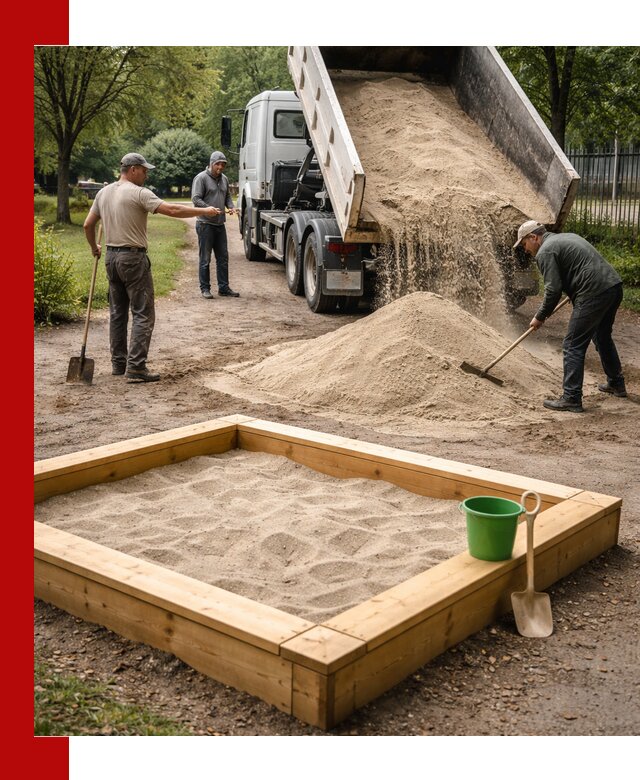 Песок для песочницы с доставкой в Ирбите недорого и чистый