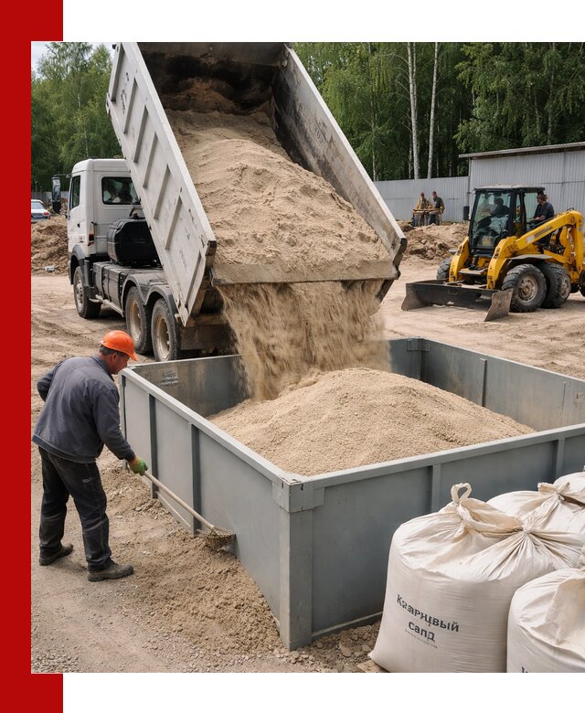 Кварцевый песок для фильтра в Ирбите — доставка и качество