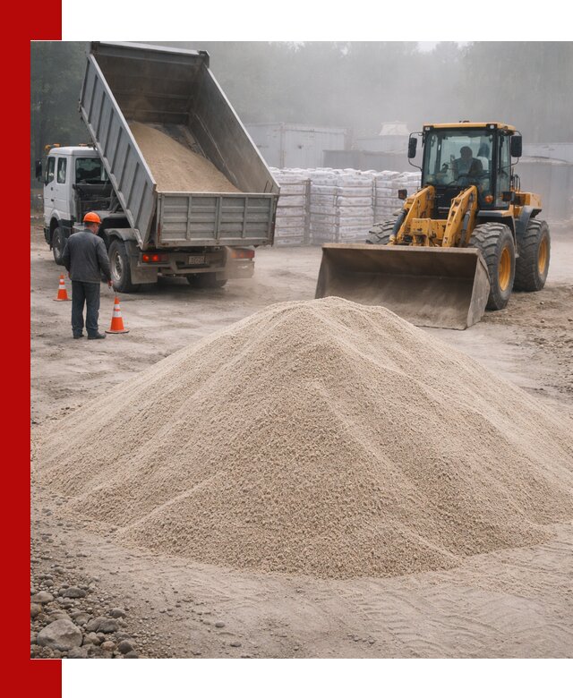 Кварцевый песок фракция 0–8 для стройработ в Ирбите