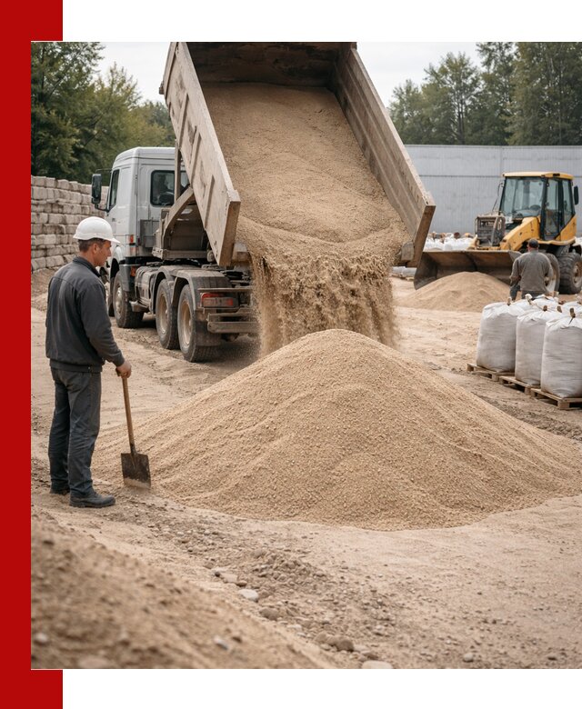 Кварцевый песок фракция 0–3 мм с доставкой в Ирбите