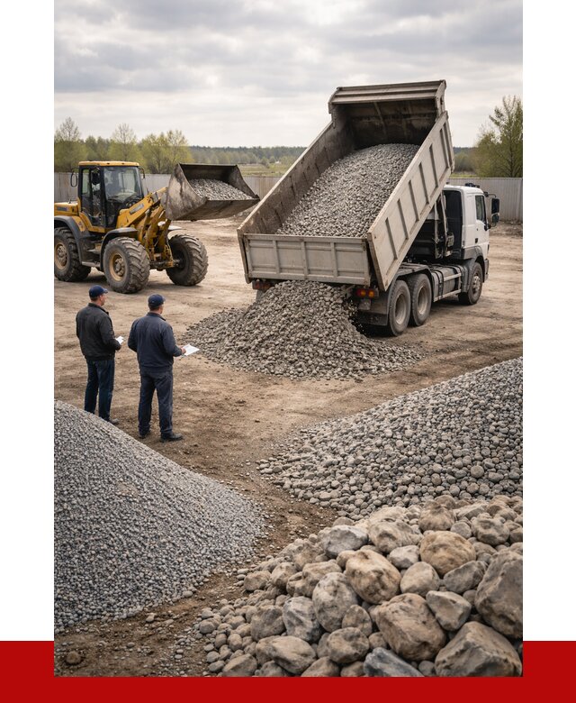 Гравий и камень с доставкой в Ирбите от 4617 р. - ПРОНЕРУДРбт