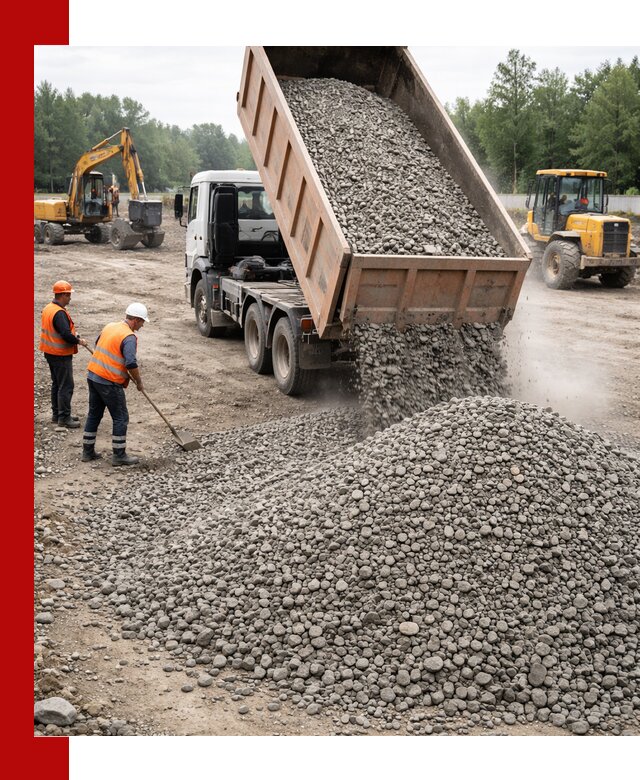 Доставка гравия фракции 40-70 в Ирбите оптом и в розницу