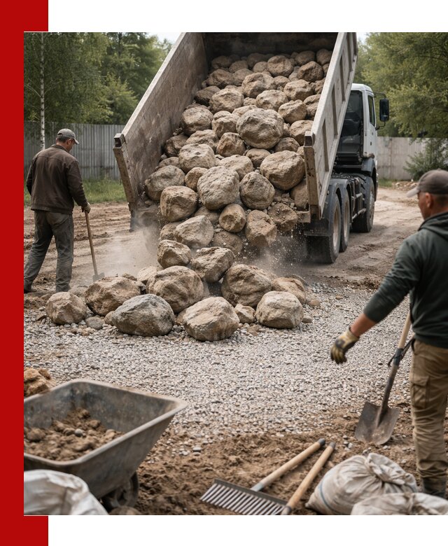 Доставка и укладка булыжника в Ирбите
