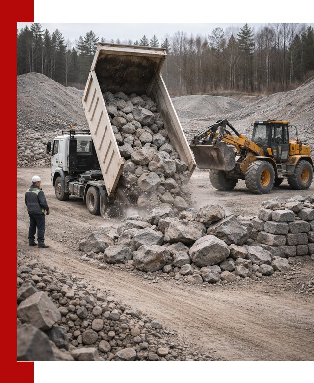 Доставка и продажа бутового гранитного камня в Ирбите