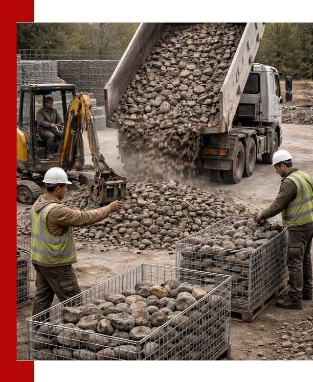 Камень для габионов фракция 100–201 в Ирбите