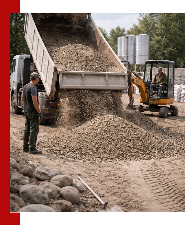Доставка ПГС С3 в Ирбите самосвалами и миксерами