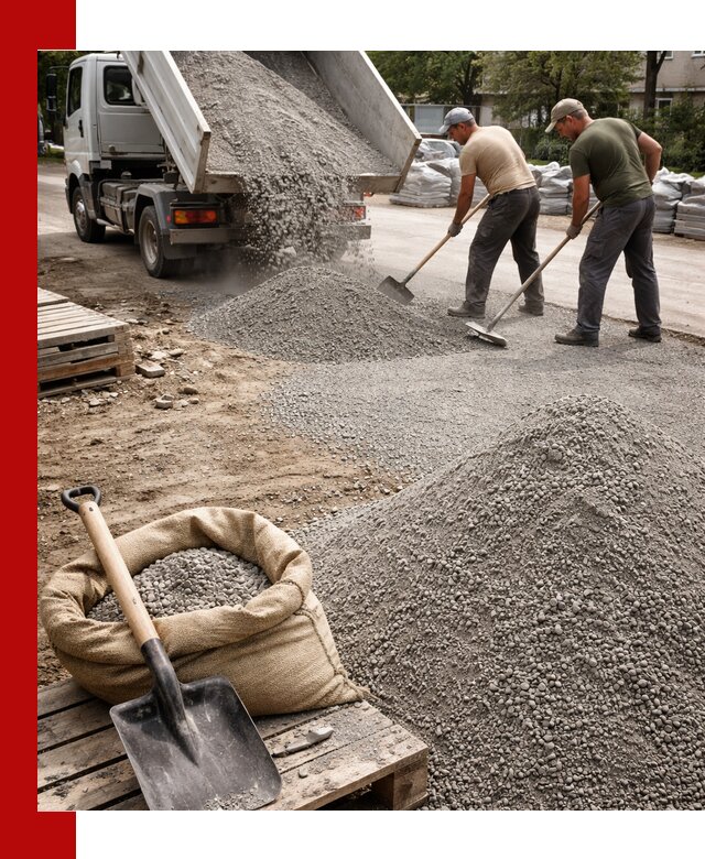 Отсев для тротуарной плитки в Ирбите — доставка и укладка