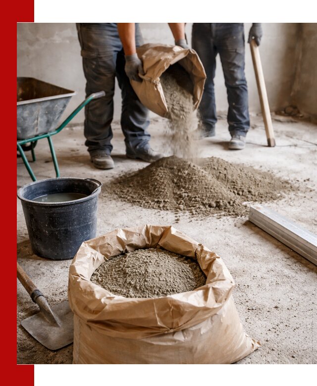 Доставка сухой смеси для стяжки в Ирбите