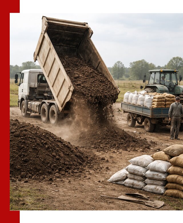 Доставка грунта и удобрений оптом в Ирбите для сельхоз и строительства