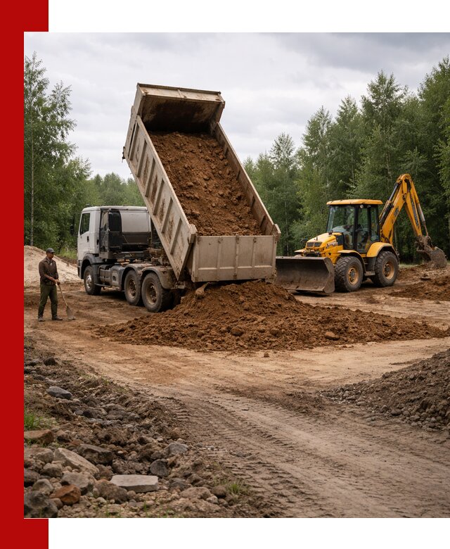 Доставка суглинка самосвалами в Ирбите подсыпка и планировка