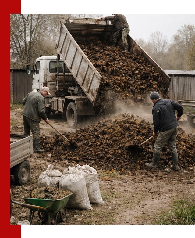 Доставка коровьего навоза самосвалом в Ирбите