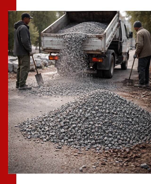 Гранитная крошка для посыпки дорог и тротуаров в Ирбите