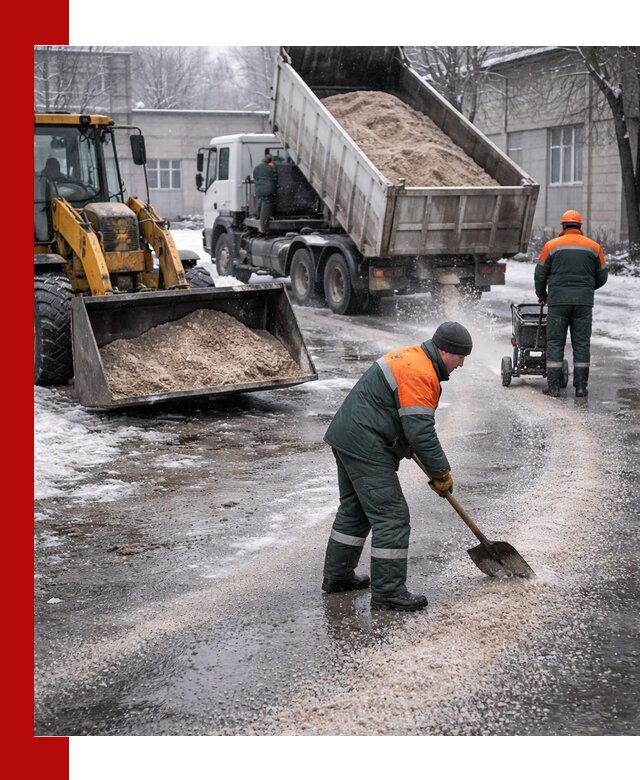 Реагент против гололеда с доставкой и нанесением в Ирбите