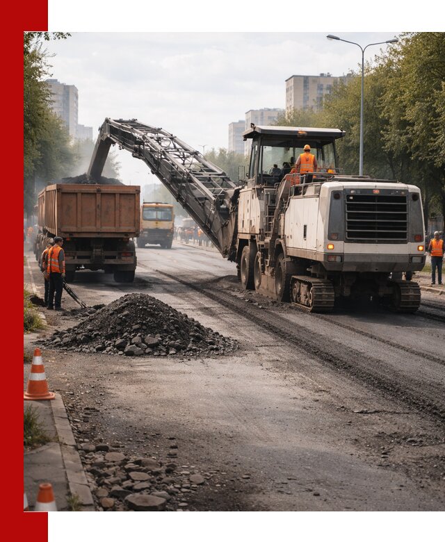 Фрезерованный асфальт в Ирбите — удаление и вывоз старого покрытия