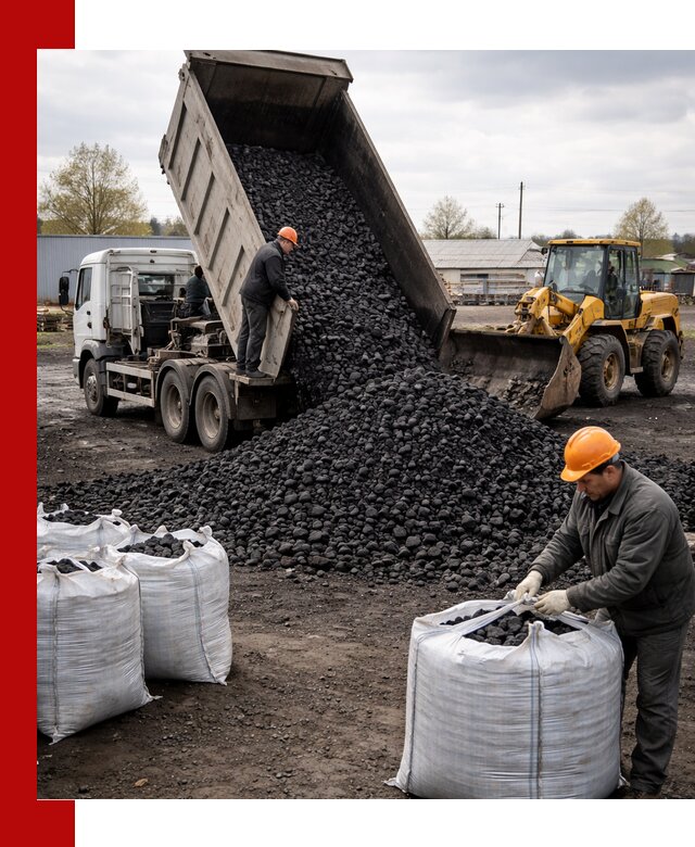 Доставка каменного угля в Ирбите оптом и в розницу