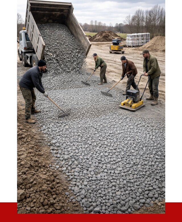 Устройство щебеночной подушки в Ирбите от 4947 р. ПРОНЕРУДРбт