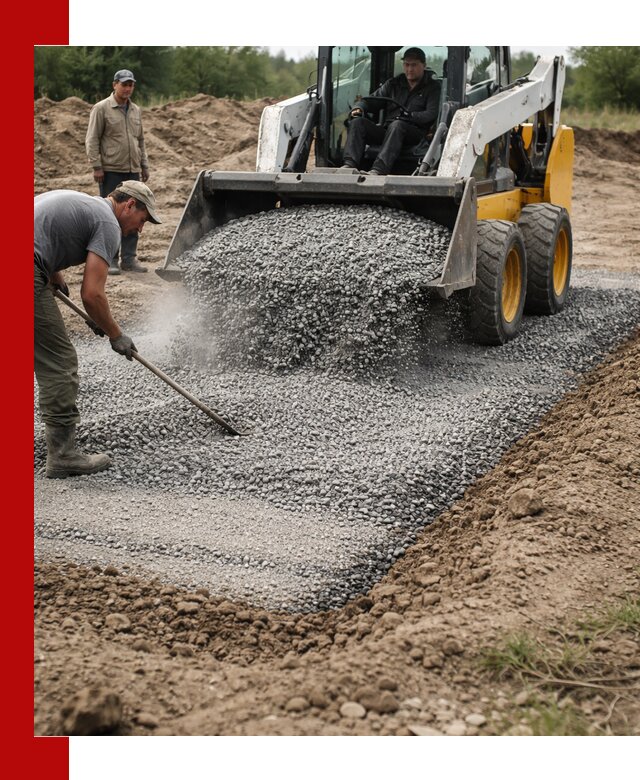 Устройство щебеночной подушки в Ирбите для дорог и фундаментов